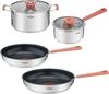 Tefal совместим с газом IH, не содержащим вредных веществ, таких как нержавеющая сталь IH, нержавеющая сталь G729S4, набор из 4 предметов, огонь, PFOA,