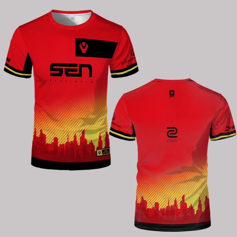 Униформа киберспортивного клуба Sentinels SEN Pro Джерси Профессиональные игроки Тренировочная форма Болельщики Кастомные топы Мужские футболки оверсайз