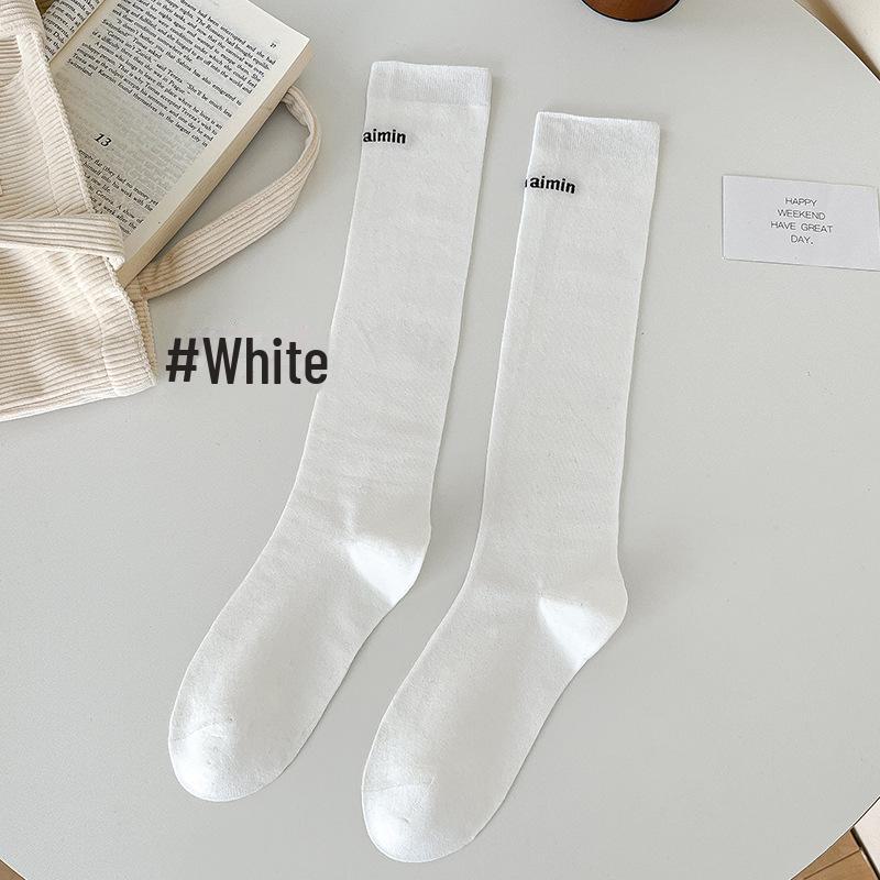 Женские компрессионные носки из чистого хлопка длиной до колена и голени — весна-зима