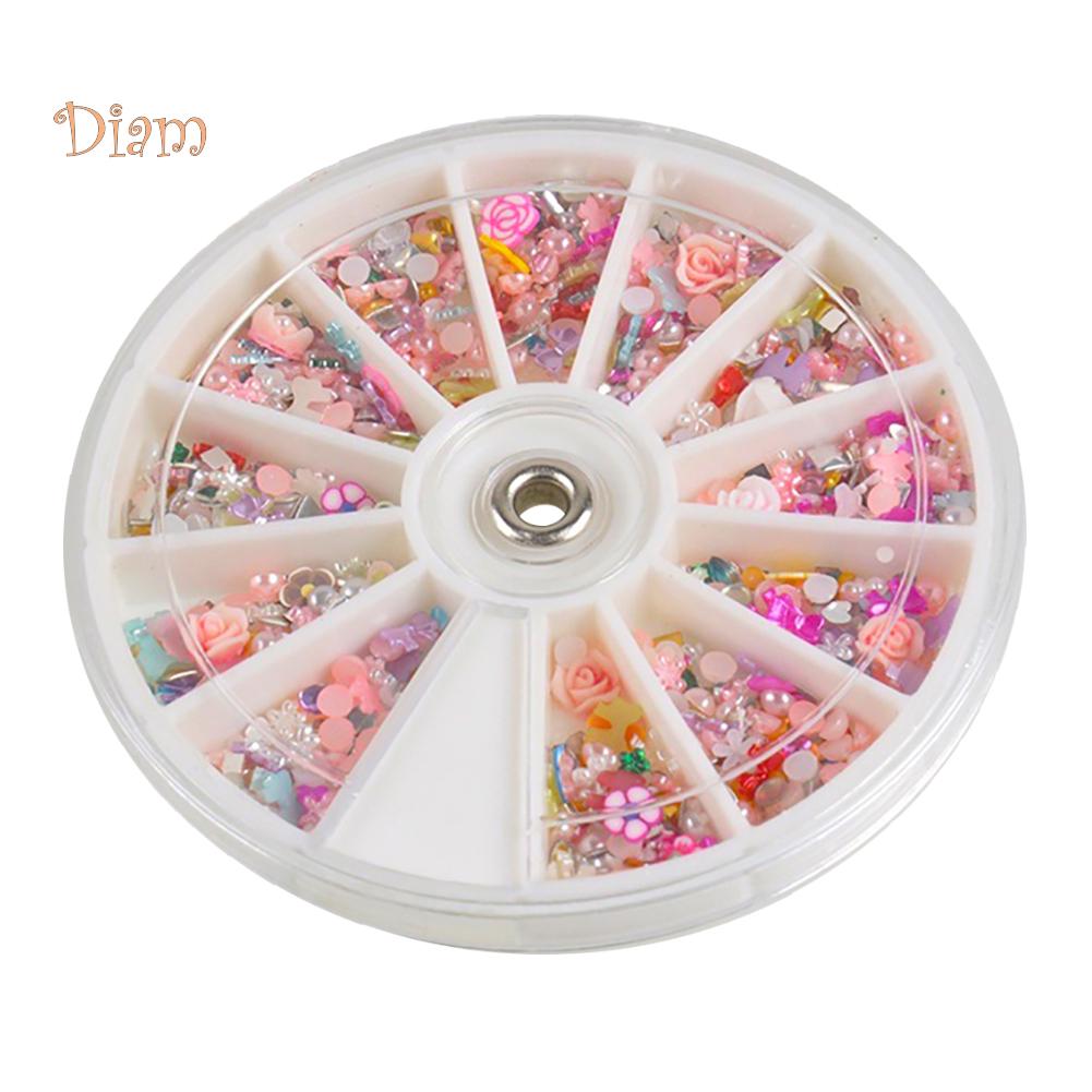 Водки, 1200 шт., смешанные цветы, бантик для дизайна ногтей, блестящие срезы, украшение для маникюра