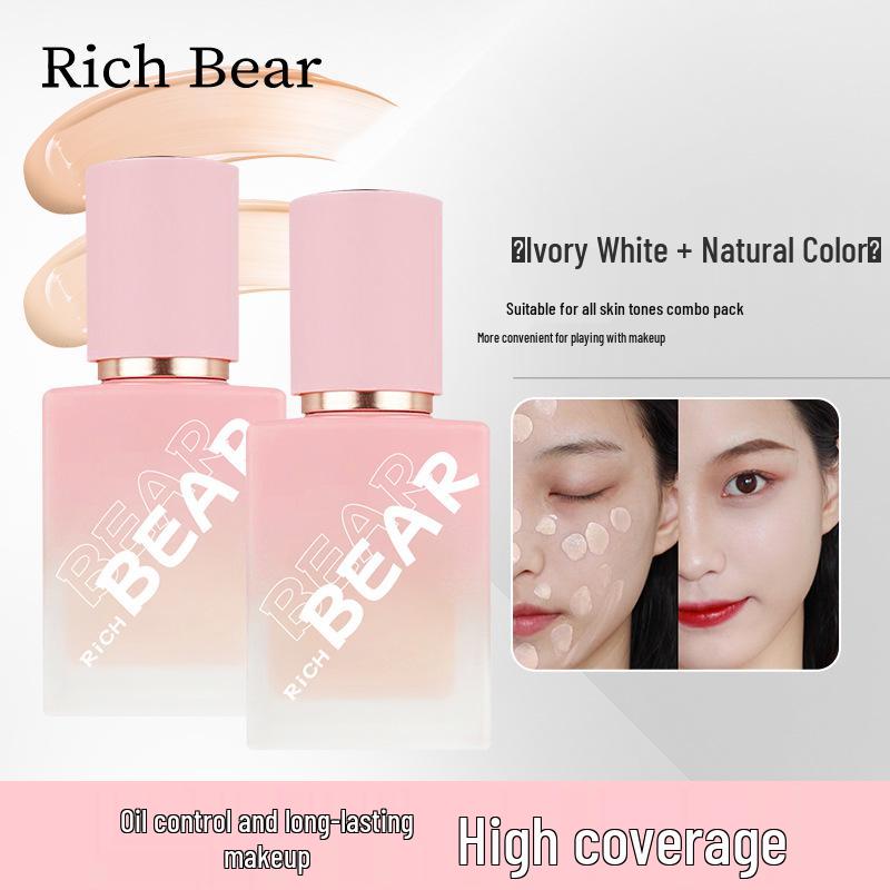 Rich Bear Стойкая Легкая Водостойкая Тональная Основа для Жирной Кожи