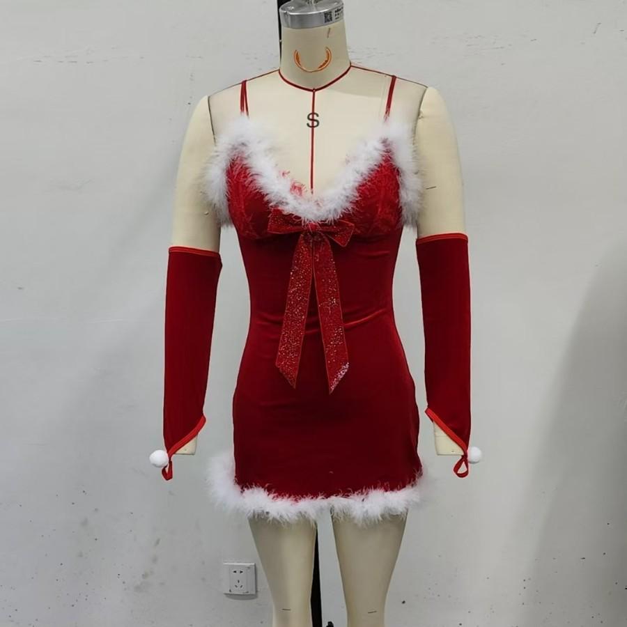 Новая рождественская сексуальная одежда для девочек на вечеринку Сексуальная рождественская одежда cos комплект платьев для девочек-зайчиков