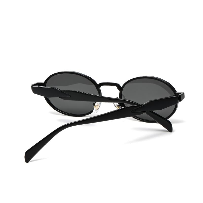 1/2 шт. Новые овальные солнцезащитные очки в металлической оправе для женщин и мужчин, высококачественные ретро-очки в стиле стимпанк