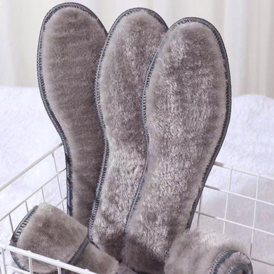 2 пары зимних теплых плюшевых стелек с утолщенным искусственным мехом и флисовой вставкой для обуви