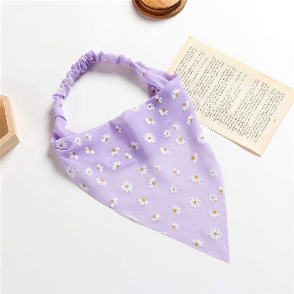 Платок с цветочным принтом, повязка на голову, женские повязки на голову, эластичная резинка для волос, шарф для волос для женщин, головной платок