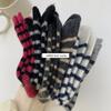 Rabbit Hair Woman Socks Casual Striped Cashmere Wool Long Socks Women Winter Thick Warm Streetwear Thermal Crew Socks Gifts