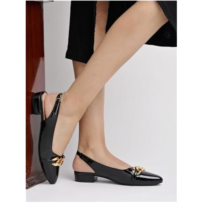 Shoetopia Женские балетки без шнуровки Черные