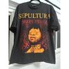Sepultura Roots Бразильский Метал Винтажная Перепечатка Футболка Перепечатка S-5XL