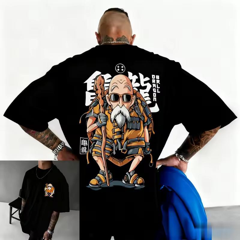 New Anime Dragon Ball Master Printed T-shirt Summer unisex Loose and Breathable cotton T-shirt Top
