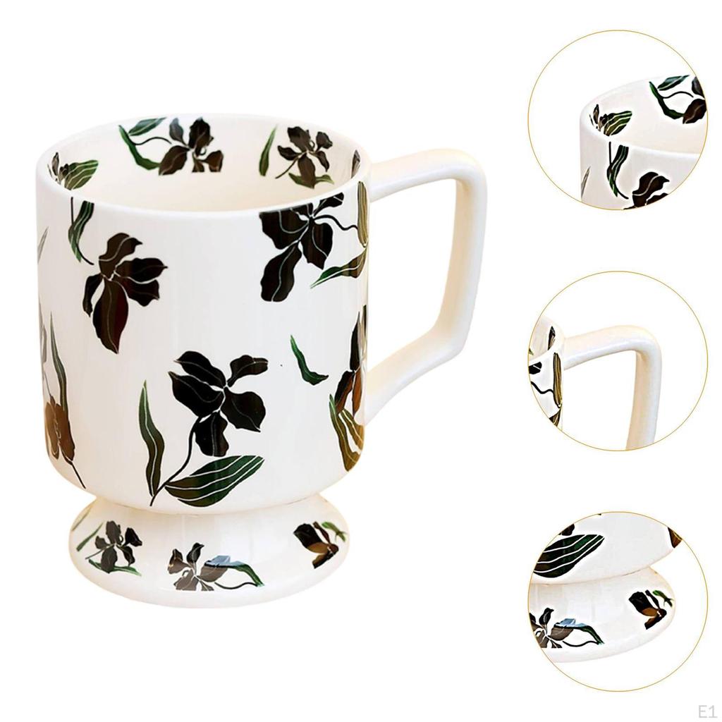 Керамическая кофейная кружка, керамическая цветочная чашка для чая, чашка для молока, кофе, эспрессо,