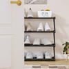 Z-shaped 4 Layer Shoe Organizer Space Saving Shoe Rack For Wall Corner Stackable Shelf Adjustable Saving Cabinet Storage Shelf