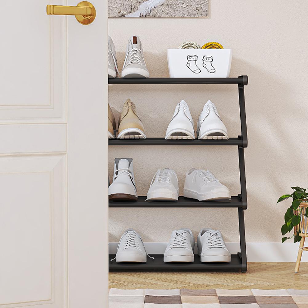 Simple Shoe Tier 4 Rack Multi Layer Shoe Cabinet Household Doorstep Shoe Cabinet Storage Space Saving Shoe Storage Shelf