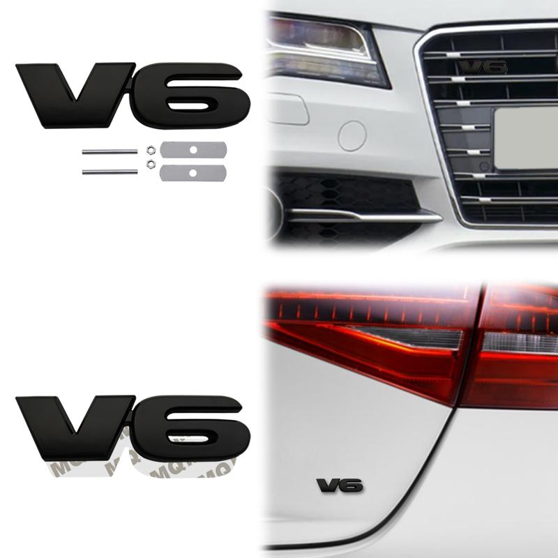 Car Accessories Metal Grille Emblem Rear Trunk Body Badge Sticker