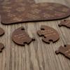 20 Reasons Why I Love You Heart Jigsaw Romantic Heart Wooden Jigsaw W/ Gift Box for Him Her Valentines Anniversary Wedding Gift