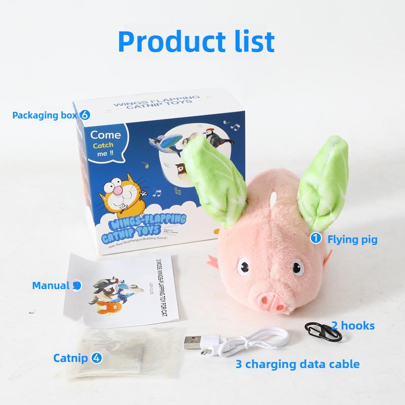 Новые игрушки для кошек Электрическая плюшевая игрушка для питомца USB Умная игрушка Овощная свинья Симуляция Звук постукивания Кошка Самоудовлетворение Интерактивные товары для питомцев
