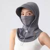 Adjustable Cycling Sun Protection Mask Ice Silk Sunscreen Full Face Cover Balaclava Hat  Outdoor