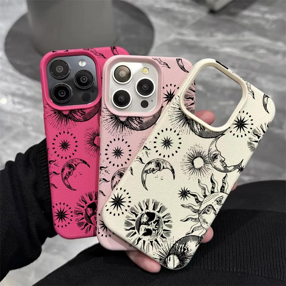 Чехол-коллаж с тотемами Солнца и Луны для iPhone 16 Pro Max Чехлы iPhone 17 11 12 13 ProMax 14 15 Plus 17 Air XS XR Ударопрочный чехол