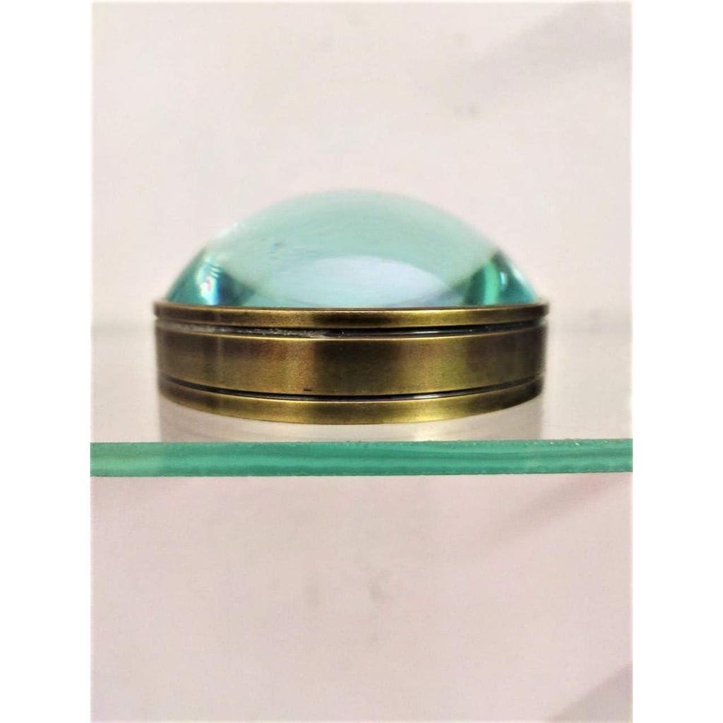 Vintage Desk Magnifier Glass Paperweight | Elegant Optical Dome Magnifying Glass for Reading, Office & Home Décor