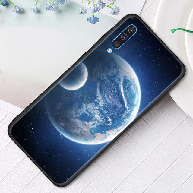 Силиконовый чехол для телефона Samsung Galaxy A50 A70 A10 A20e A30 A40 A20s A10s A10e A80 A90 A60 A30s, чехол в виде ракушки, Земли, Луны, Планеты