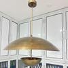 3 Light Elegant Ceiling Flush Mount Light Pendant Mid Century Modern Raw Brass Chandelier Light