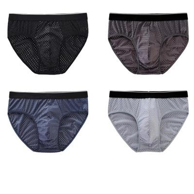 Мужское нижнее белье из дышащей сетки Ice Silk с хлопковой внутренней частью