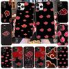 Чехол для iPhone 16 15 Plus 14 13 12 11 Pro 8 7 6S 6 SE 5S X XR XS Max Realme C30 C33 C31 9I Black Sofe Cover WI50 Akatsuki Naruto Cloud