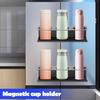 1/2Pcs Magnetic Water Bottle Organizer Cup Holder Sturdy Construction Rust-Proof 3 Slots Fridge
