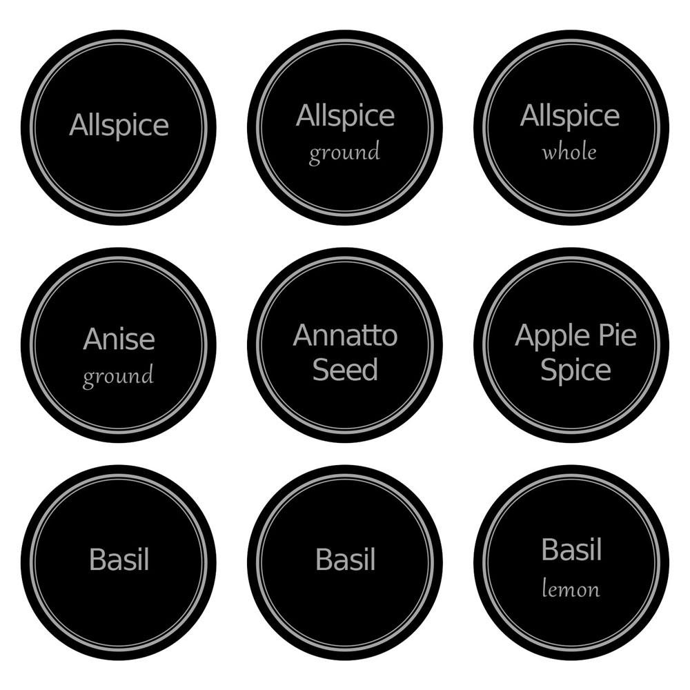 320+ Printed  Jar and Pantry Label Set Chalkboard Round Stickers  Labels