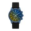 Мужские часы Clarkdale Quartz Metal Silicone Chronograph, черные, переливающиеся, хронограф.