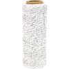 Cord - MegaCrea - 30 Meters - Beige - Silver Threads - 100% Cotton