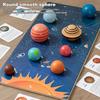 1 Set Kids Solar System Toy with 8 3D Planets 9 Cards Model Universe Astronomical Science Learning STEM Educational