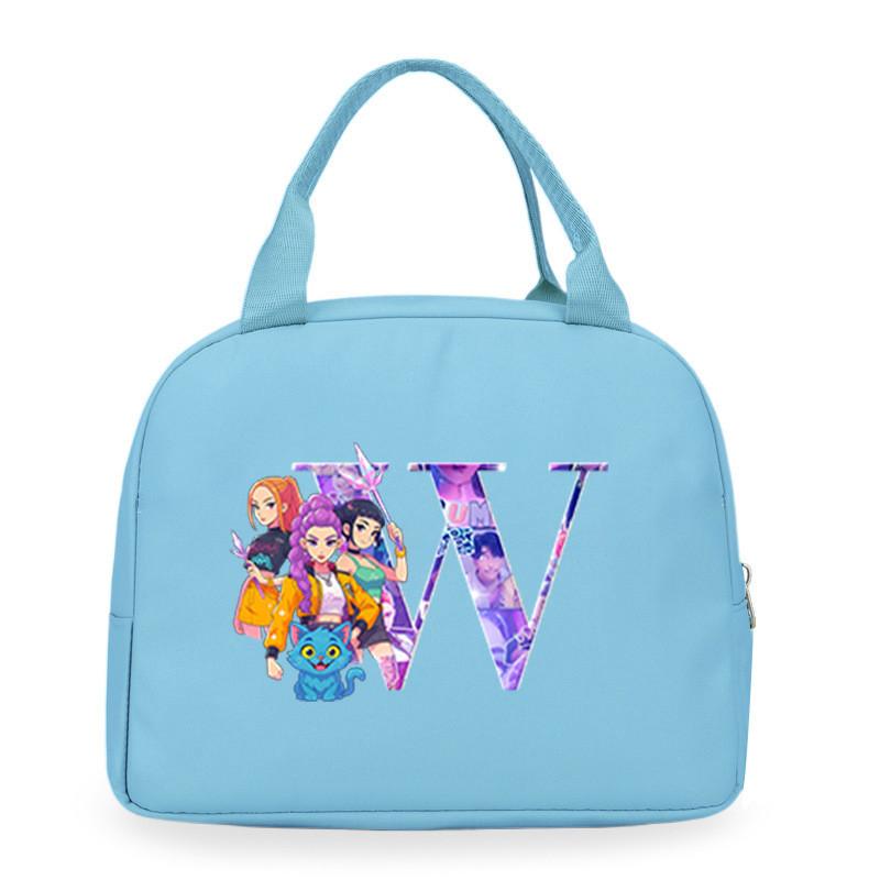 Детские Девочки Kpop Руми Зои Мира Дерпи Саджабойс С Принтом Студенческие Водонепроницаемые Сумки для Еды Ланч-бокса Повседневные Сумки