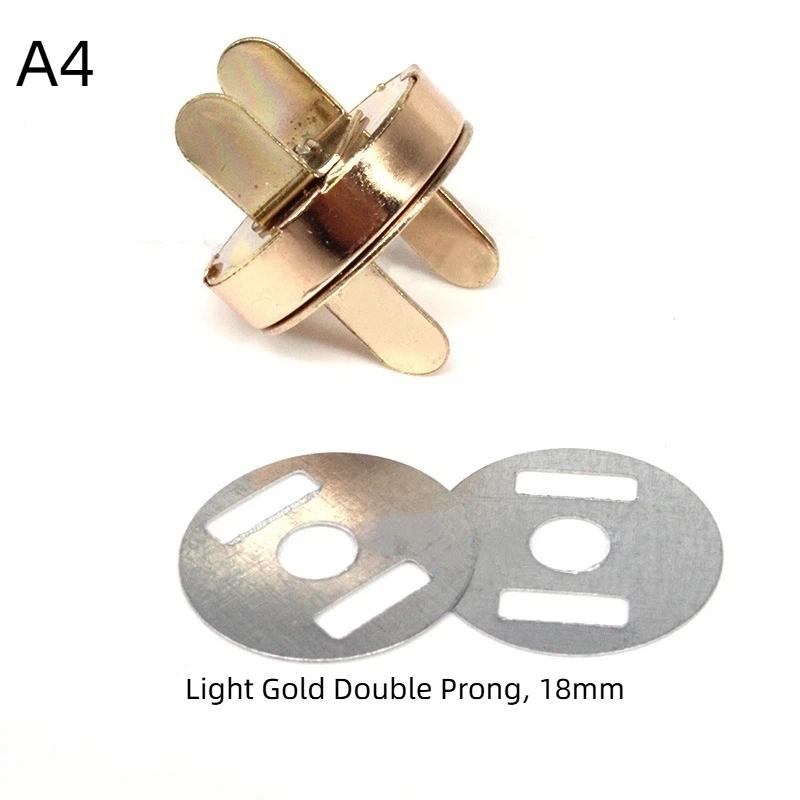 Magnetic Snap Fasteners Clasps 1 Set 14/18MM Easy to Use Buttons for DIY Handbag Purse Keychain Craft Accessories