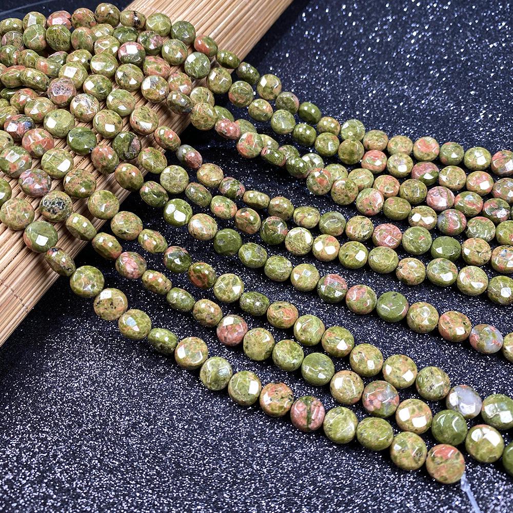 Бусины из натурального камня розовый кварц/унакит граненые бусины для изготовления ювелирных изделий DIY ожерелье браслет серьги аксессуар