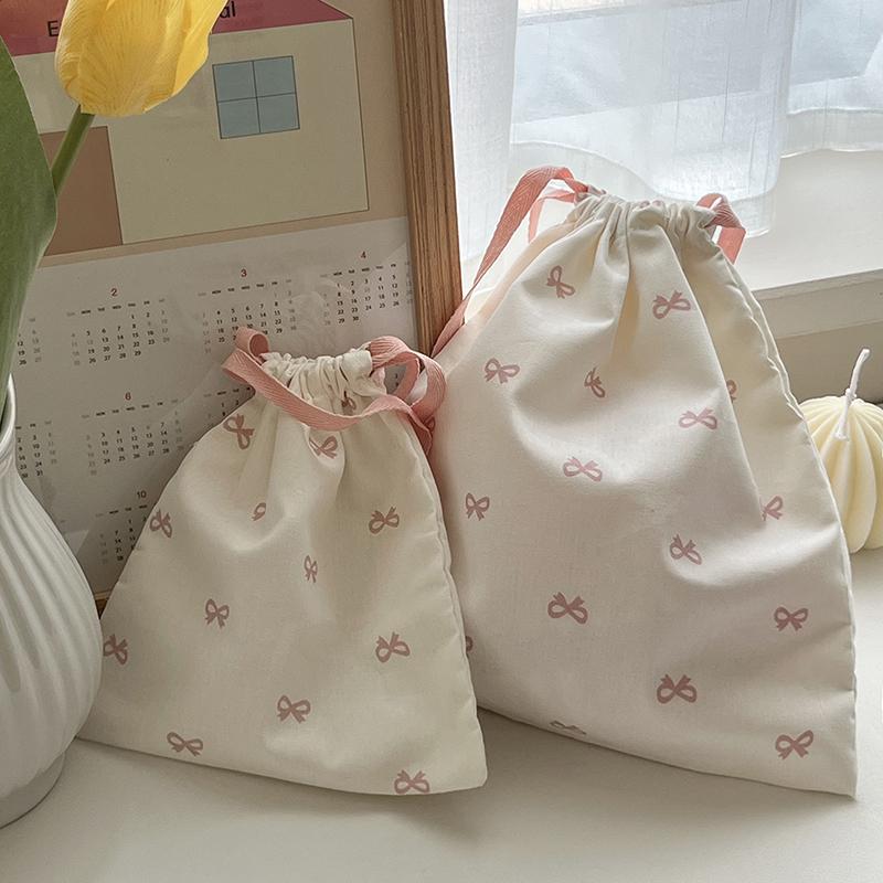 Милая розовая сумка с бантом и принтом для путешествий, сумка для хранения средств по уходу за кожей, косметичка, сумка для нижнего белья, сумка для одежды, портативная сумка-органайзер