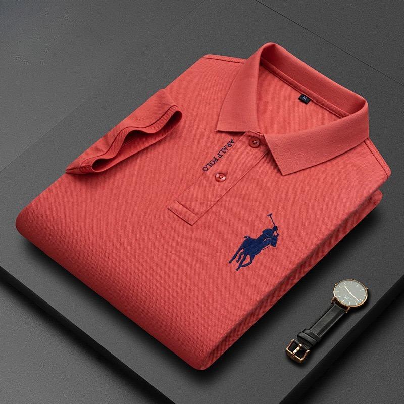 Trend Hub New High-end Men's Short Sleeved T-shirt Embroidered Lapel Polo Shirt Plus Size Paul Thin Top for Men