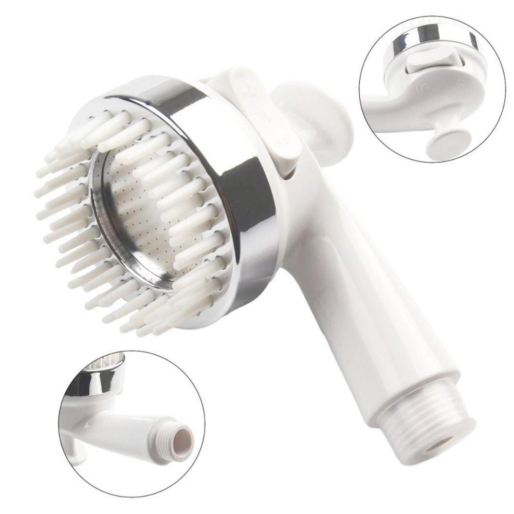 Gentle Spray Pet Shower Head Dual Mode High Pressure Dog Bathing Nozzle Comfortable Grip Soft Brush Massage Shower Head