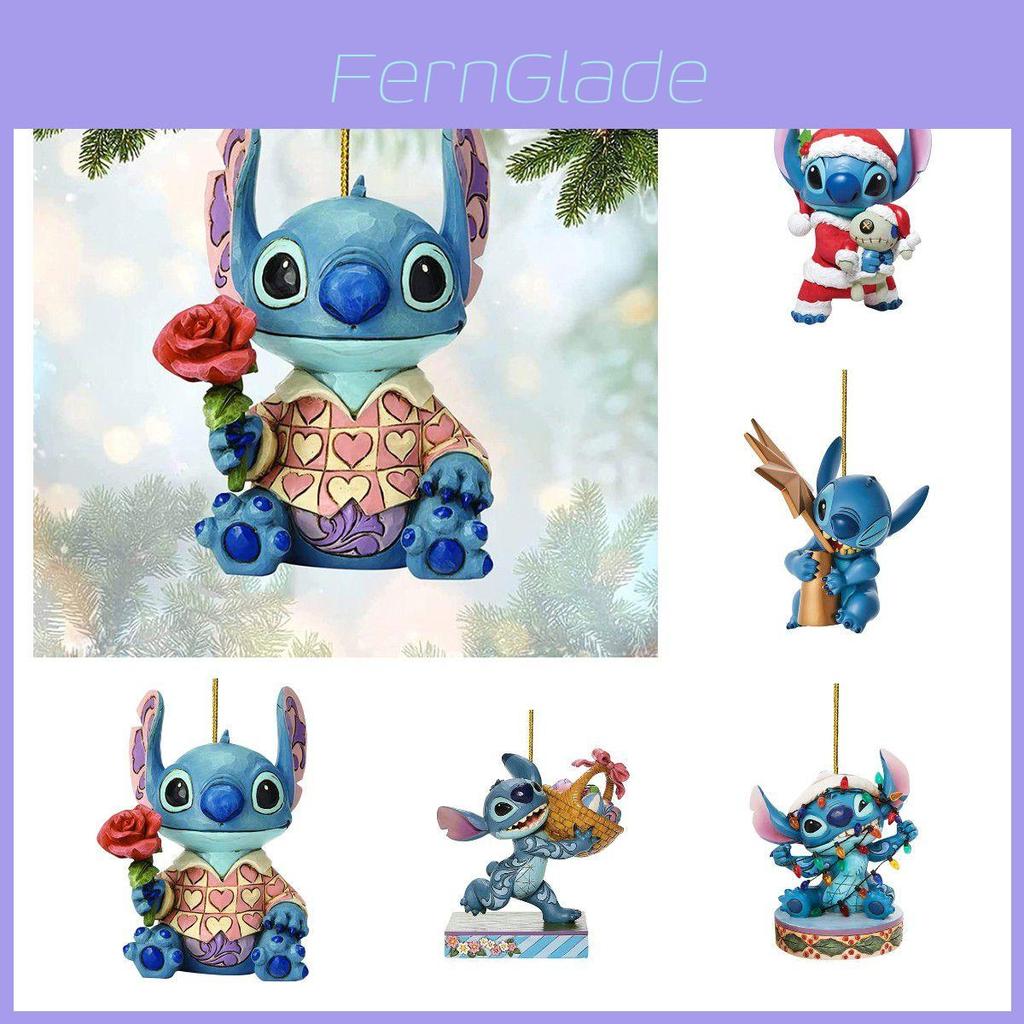 Enchanting Cartoon Anime Stitch Acrylic Pendant Christmas Tree Decoration Diy Crafts