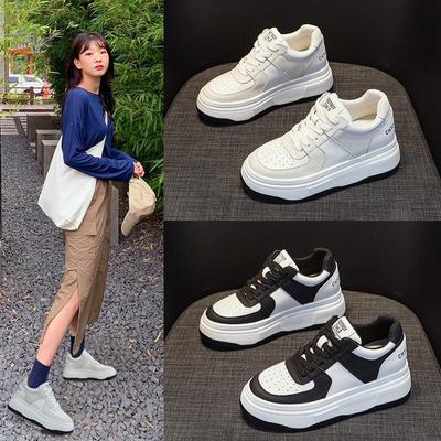 Женские белые туфли на толстой платформе - коллекция осень/зима 2024 г.