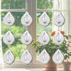 3D Waterdrop Wind Spinner Bird Scare Decoration Outdoor Garden Yard Farm Hanging Metal Wind Chime Bird Deterrent Device Ornament