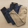 "Men's Retro Washed Khaki Overalls: Durable, Stretchy Work Casual Pants"