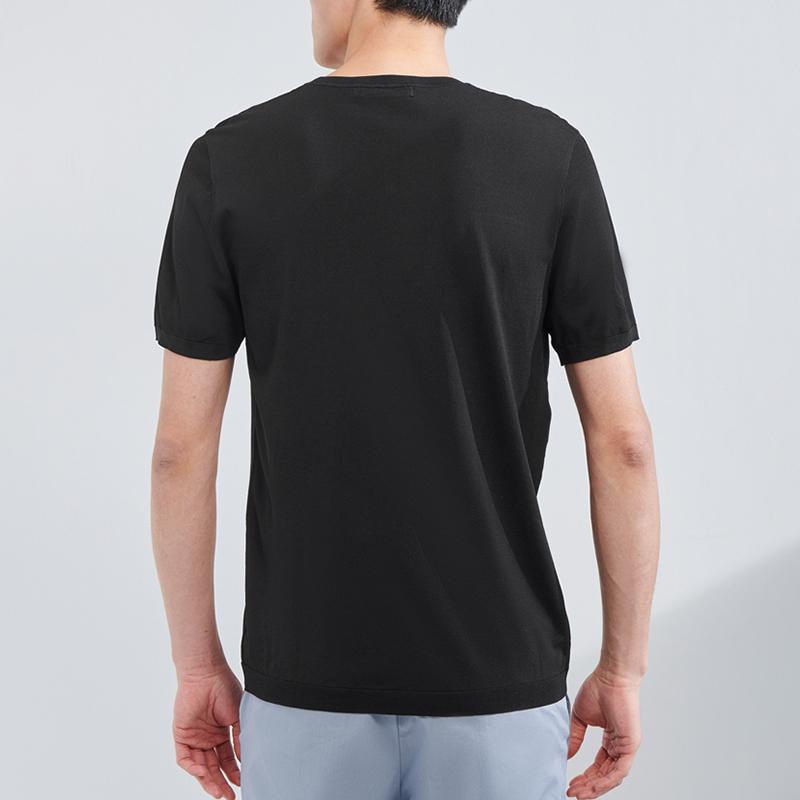Simple Solid Color Breathable and Comfortable Short-Sleeved Knitted Shirt
