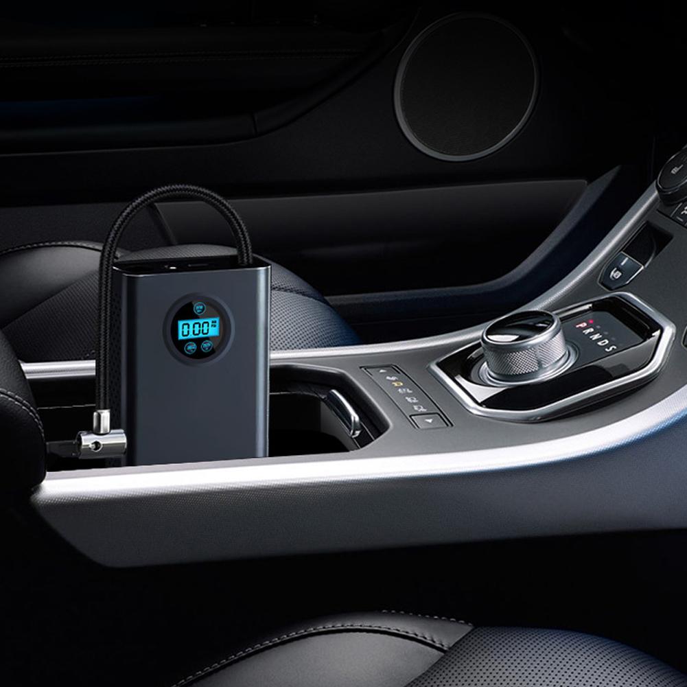 Автомобильный насос для накачивания шин Мотоциклетный насос для накачивания шин Воздушный компрессор ЖК-дисплей Электрический автомобильный насос для накачивания шин с цифровым манометром