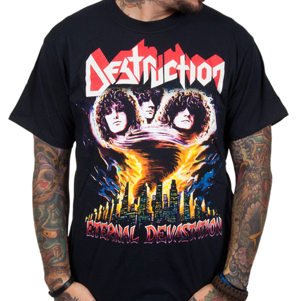 Fit DESTRUCTION Band Graphic Cotton Tshirt Unisex Summer Short Sleeve Fashion Brand Tee Luxury Casual Vintage Retro Top