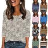 Женские футболки с рукавом 3/4 Милый принт Графические футболки Блузки Повседневные Большие размеры Базовые топы Пуловер