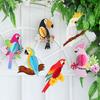 1 Set Tropical Bird Pendants Nice-looking Decorative Colorful Tropical Birds Parrots Hawaiian Theme Party Ornaments for Home