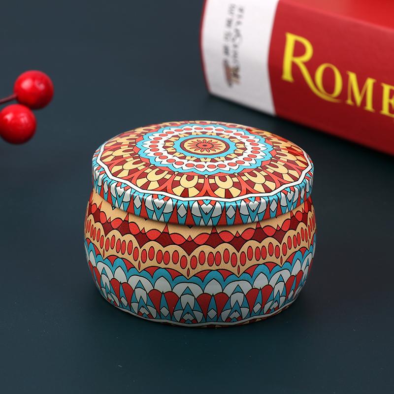Vintage Candle Tin Can Candy Cookie Storage Box Dry Spice Storage Jar Suitable DIY Candle Cosmetic Ointment Making Christmas