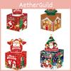 Christmas Pattern Themed Paper Box Set Holiday Decoration Props For Gift