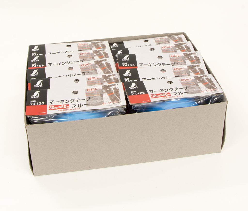 Лента для маркировки Shinwa Sokutei 30 мм x 50 м синяя 10 шт. 50161
