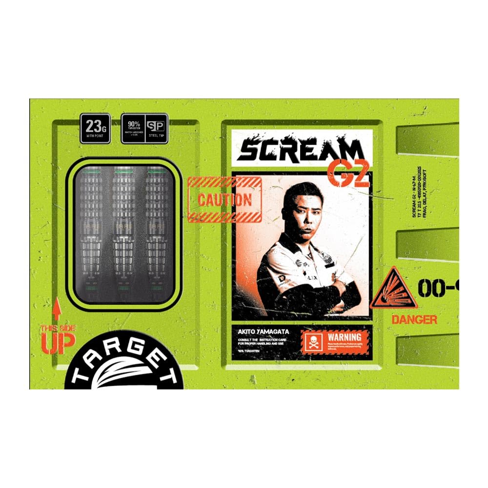 TARGET JAPAN PRIME SERIES SCREAM G2 Scream Generation 2 SWISS POINT STEEL 23g <191007> Akito Yamagata Model Darts Barrel Dart Set